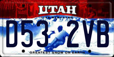 UT license plate D532VB