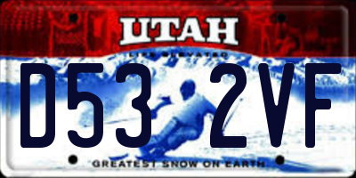 UT license plate D532VF