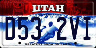 UT license plate D532VI