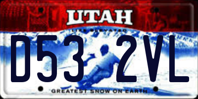 UT license plate D532VL