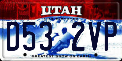 UT license plate D532VP