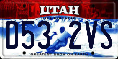 UT license plate D532VS