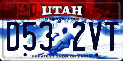 UT license plate D532VT