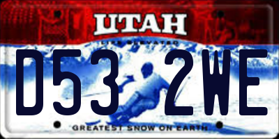 UT license plate D532WE