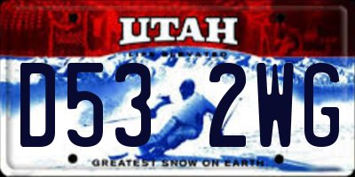 UT license plate D532WG