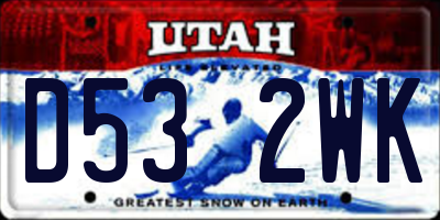 UT license plate D532WK
