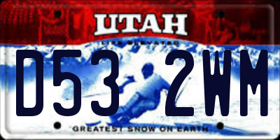 UT license plate D532WM