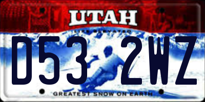UT license plate D532WZ