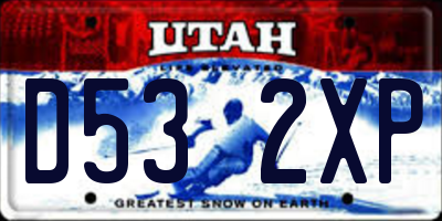 UT license plate D532XP