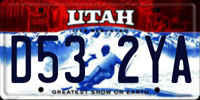 UT license plate D532YA