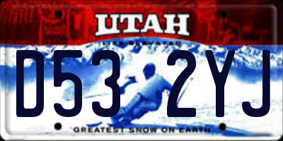 UT license plate D532YJ