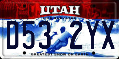 UT license plate D532YX