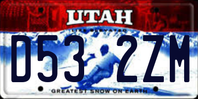 UT license plate D532ZM