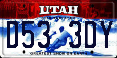 UT license plate D533DY
