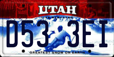 UT license plate D533EI