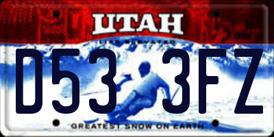 UT license plate D533FZ