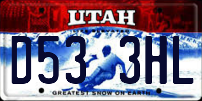 UT license plate D533HL