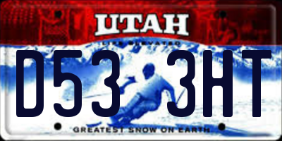 UT license plate D533HT