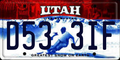 UT license plate D533IF