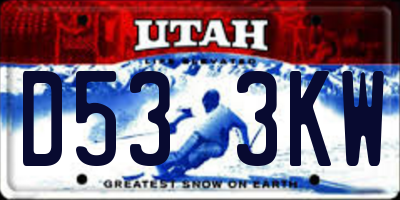 UT license plate D533KW