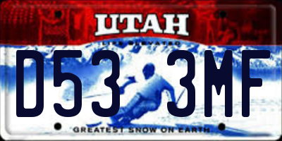 UT license plate D533MF