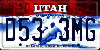 UT license plate D533MG