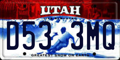 UT license plate D533MQ