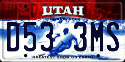 UT license plate D533MS