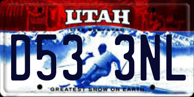 UT license plate D533NL