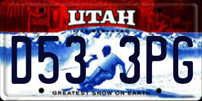 UT license plate D533PG