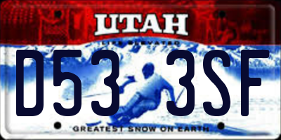 UT license plate D533SF