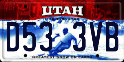 UT license plate D533VB