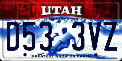 UT license plate D533VZ