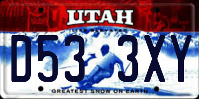 UT license plate D533XY