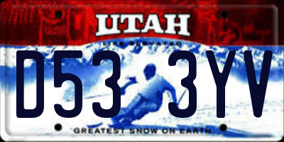 UT license plate D533YV