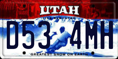 UT license plate D534MH