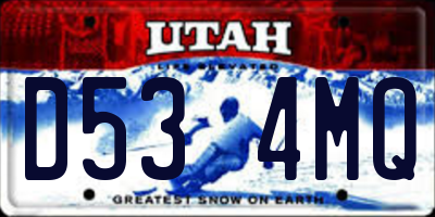 UT license plate D534MQ