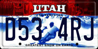UT license plate D534RJ