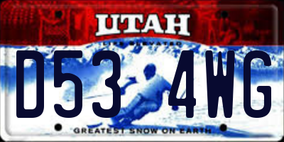 UT license plate D534WG