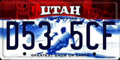 UT license plate D535CF