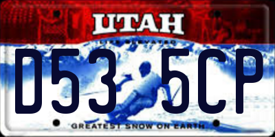 UT license plate D535CP