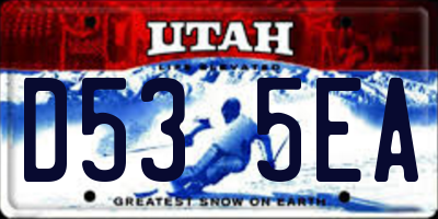 UT license plate D535EA