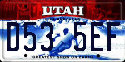 UT license plate D535EF