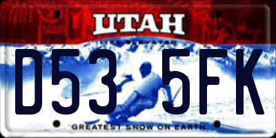 UT license plate D535FK