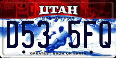 UT license plate D535FQ