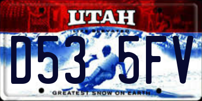 UT license plate D535FV