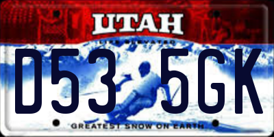 UT license plate D535GK