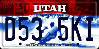 UT license plate D535KI