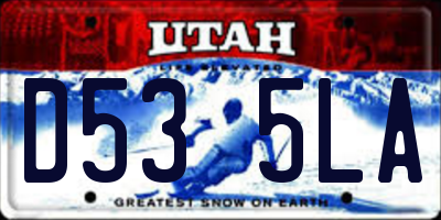 UT license plate D535LA