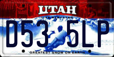 UT license plate D535LP